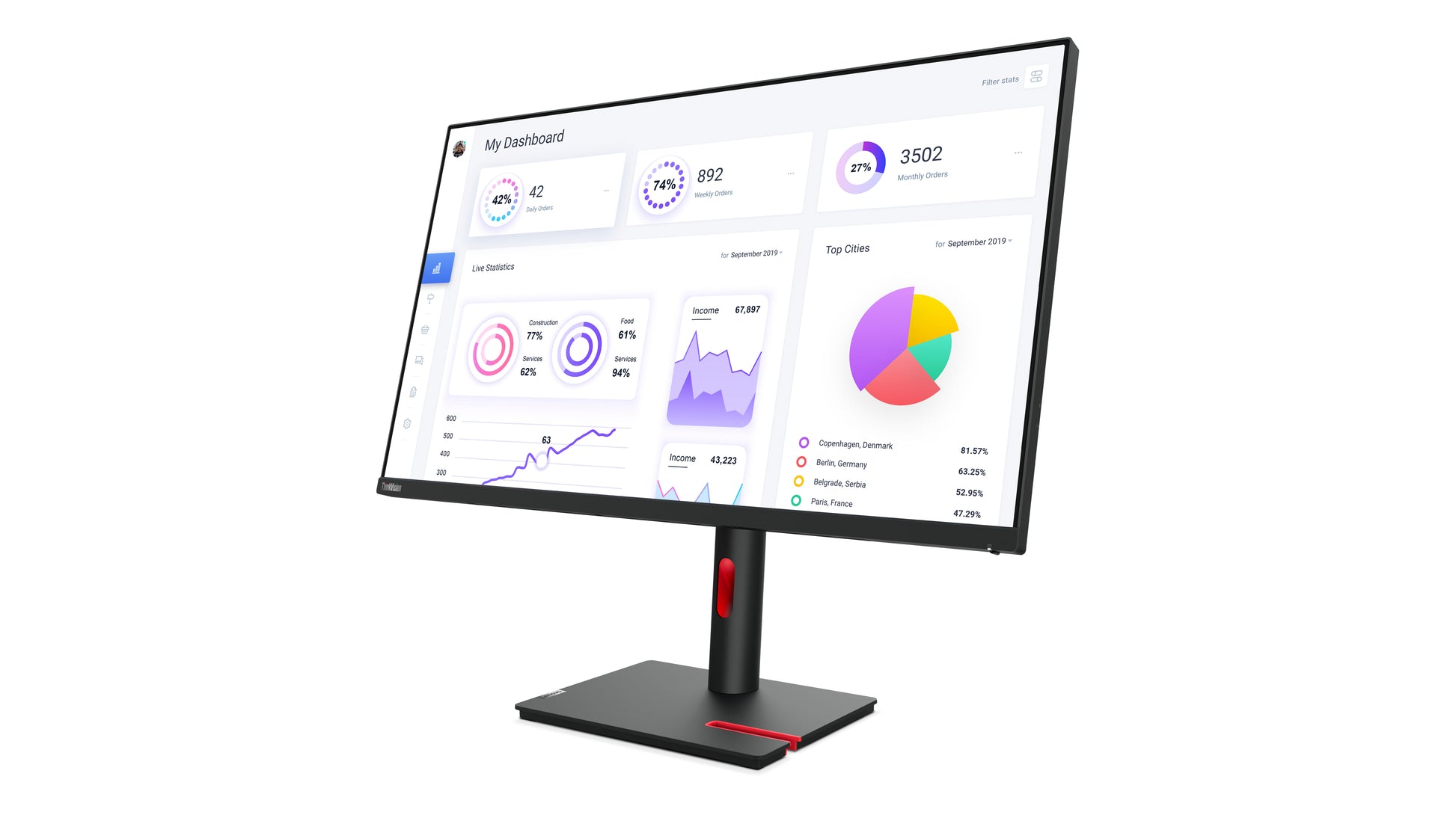 Lenovo ThinkVision T32p-30 – 31,5", 3840 × 2160 (4K), IPS, USB-C 90 W, KVM, LAN