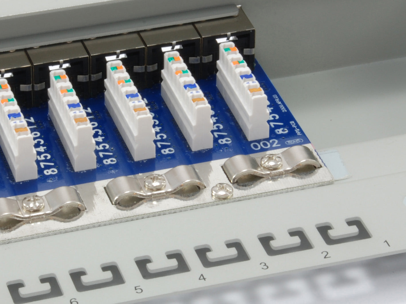 Equip Patchpanel – Cat6, geschirmt, 24× RJ-45, 19", 1U, Grau