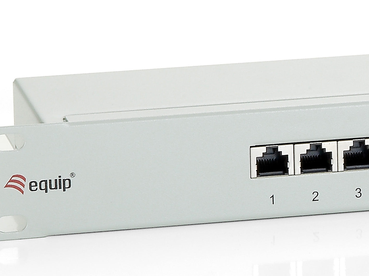 Equip Patchpanel – Cat6, geschirmt, 24× RJ-45, 19", 1U, Grau