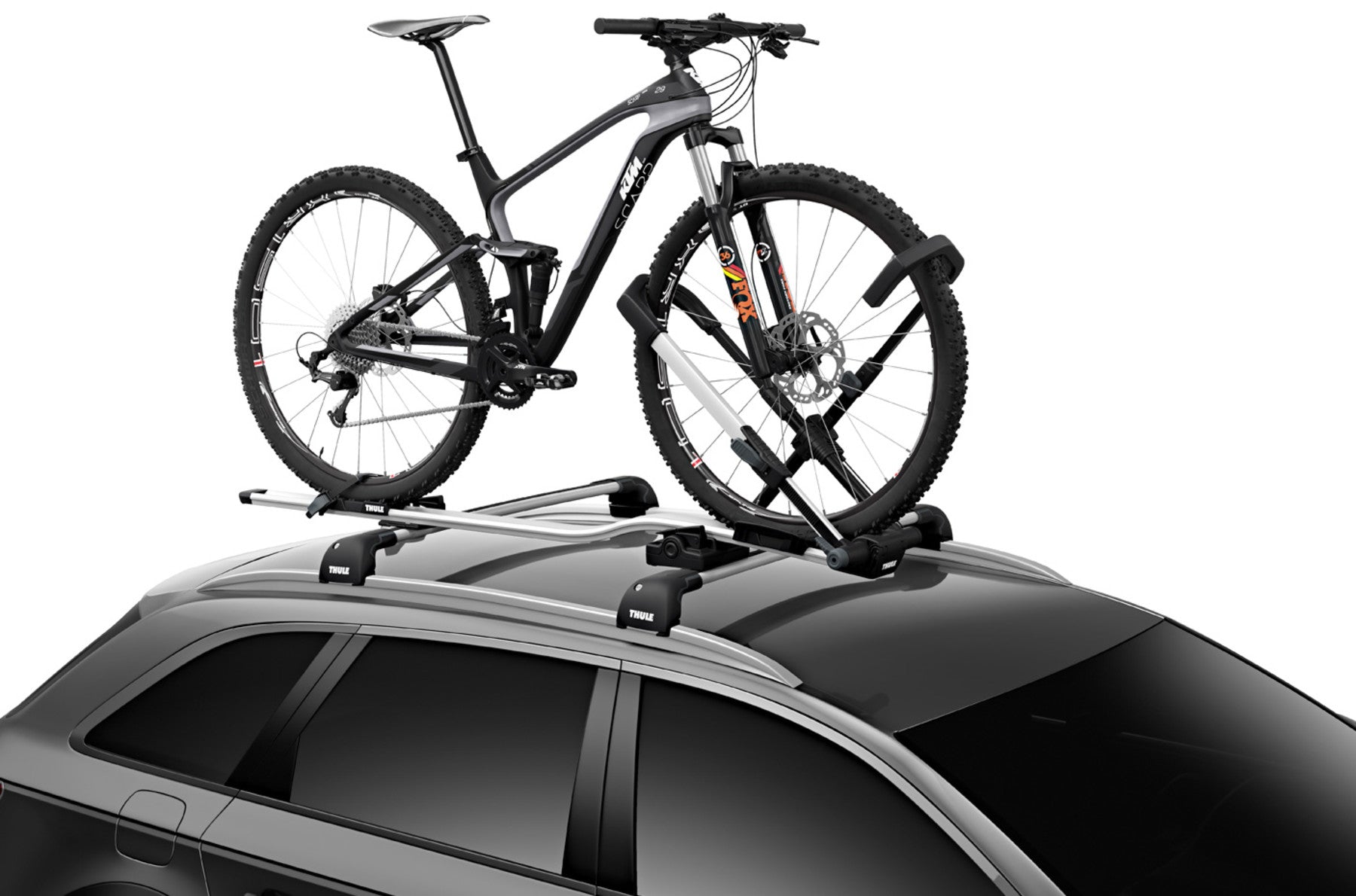 Thule Fahrradträger UpRide (Dachhalterung) – für 1 Fahrrad, Reifen bis 29" – bis 20 kg – aluminium, schwarz