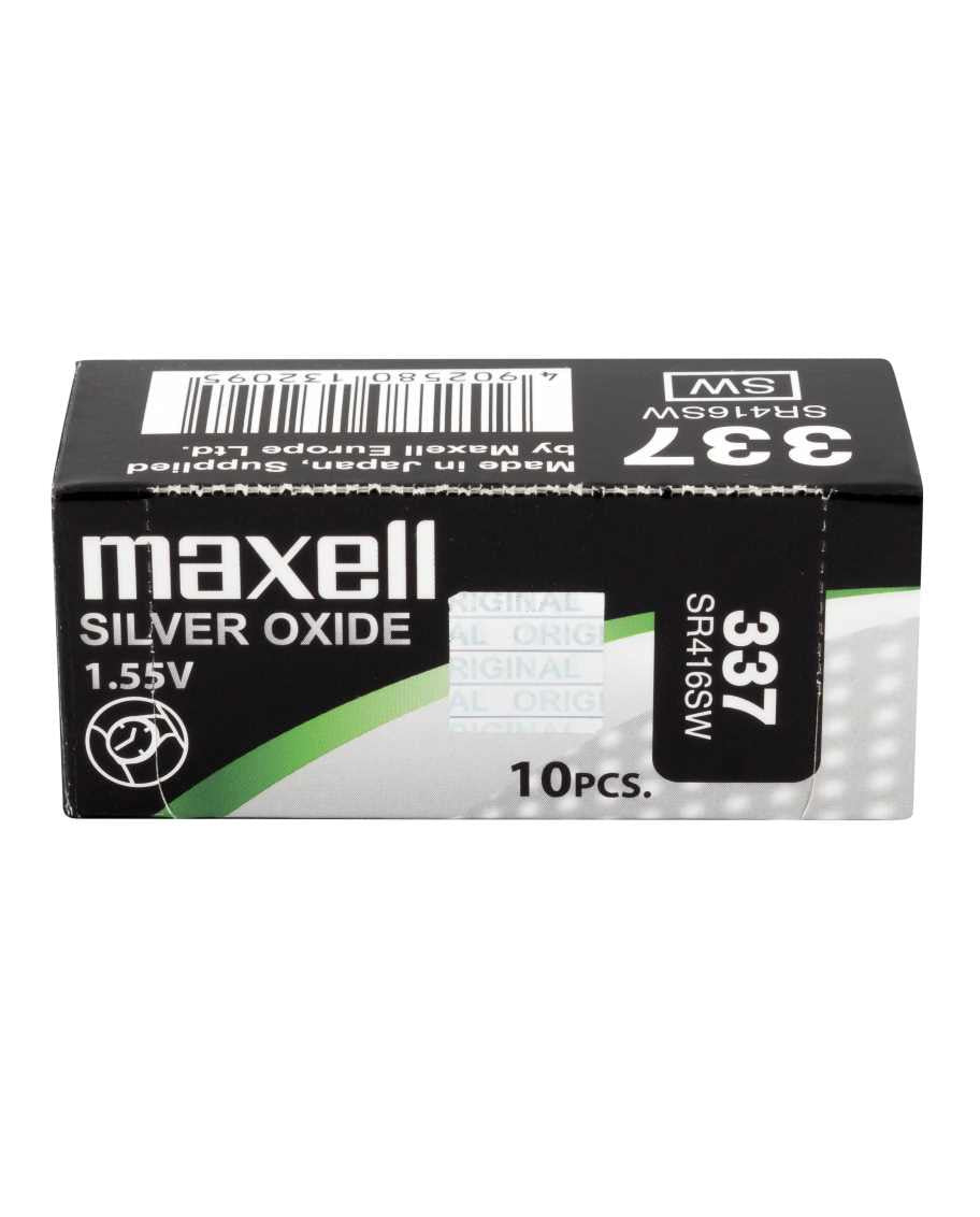 Maxell Knopfzellen SR416SW – Silberoxid, 1,55 V – 10 Stk.