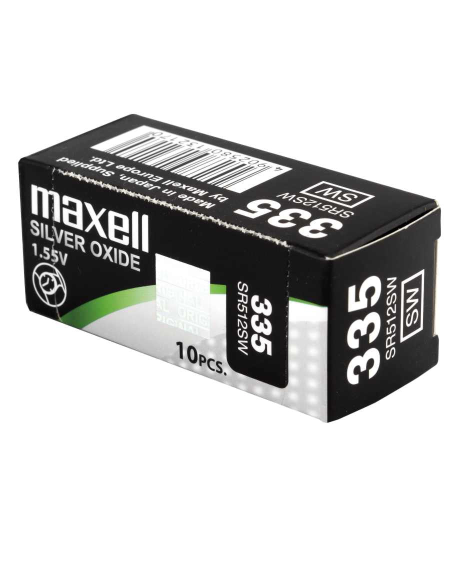 Maxell Knopfzellen SR512SW, Silberoxid, 1,55 V – 10 Stk.