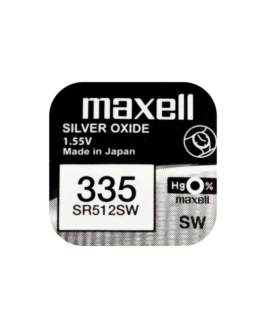 Maxell Knopfzellen SR512SW, Silberoxid, 1,55 V – 10 Stk.