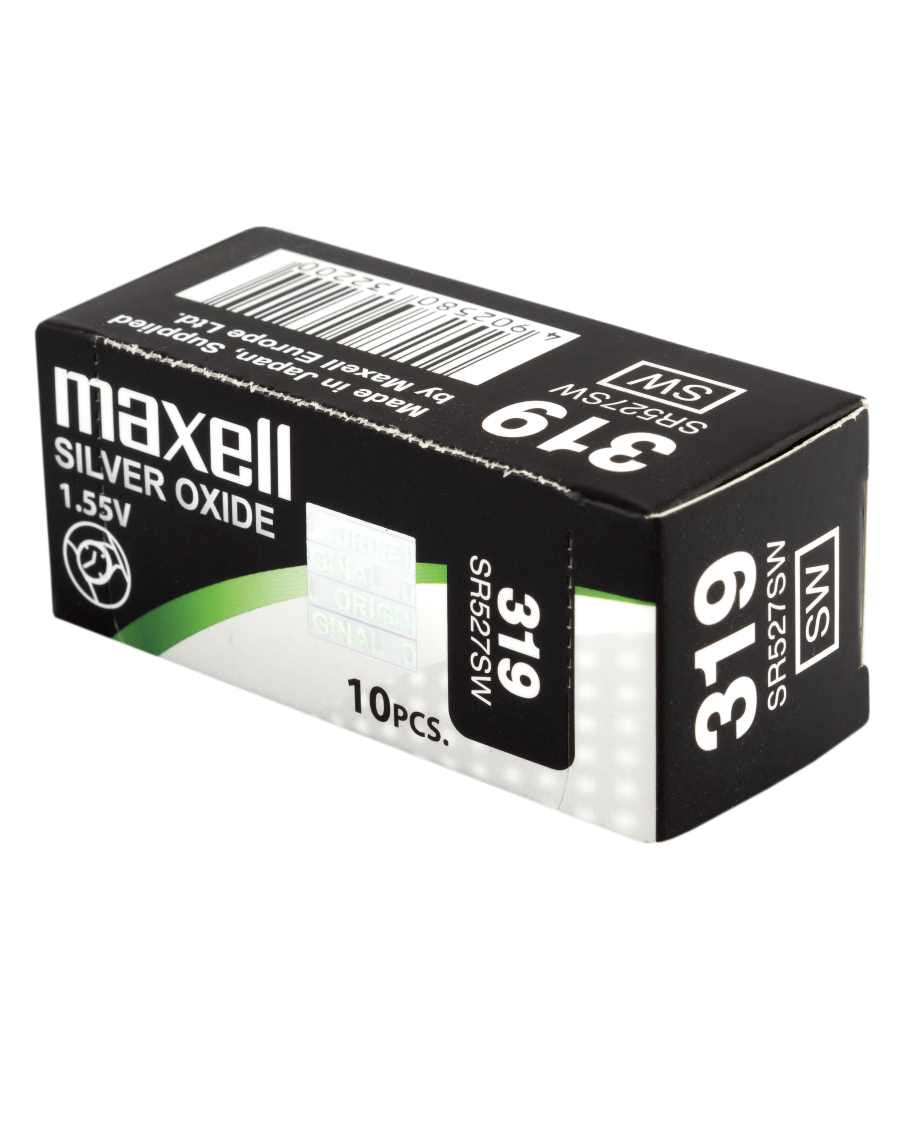 Maxell Knopfzellen SR527SW, Silberoxid, 1,55 V – 10 Stk.