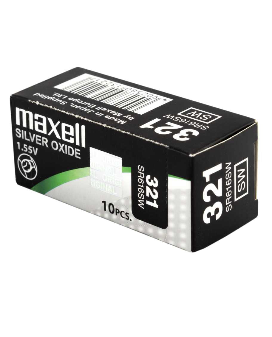 Maxell Knopfzellen SR616SW, Silberoxid, 1,55 V – 10 Stk.