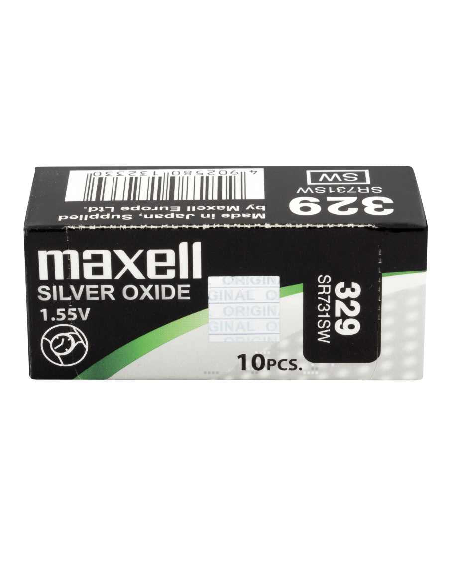 Maxell Knopfzellen SR731SW, Silberoxid, 1,55 V – 10 Stk.