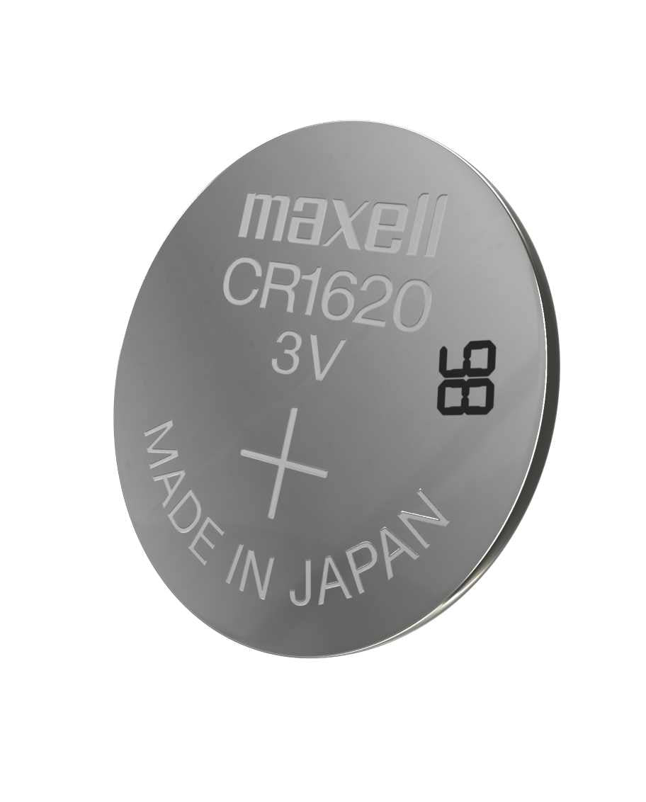 Maxell Knopfzellen CR1620, Lithium-Mangandioxid, 3 V – 5 Stk.