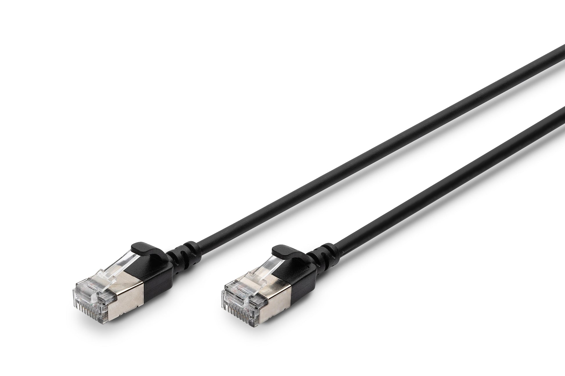 Digitus CAT 6A Patchkabel – schwarz, geschirmt, flach, LSZH
