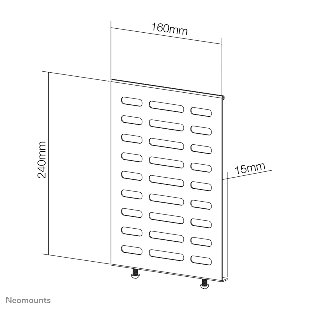 Neomounts NS-MBTC100BLACK – Mediaplayer-Halterung, für NS-WMB Serie, 10 kg Traglast, Breitenbereich 0–160 mm