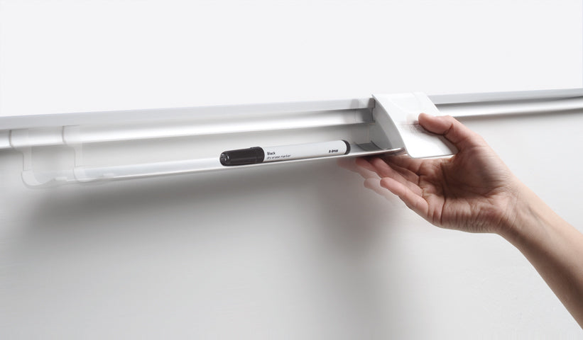 Bi-Office Whiteboard – 240 × 120 cm, lackierter Stahl, Aluminiumrahmen, Wandmontage