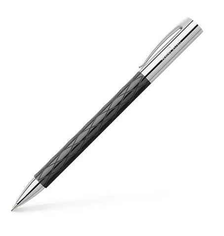 Faber-Castell Ambition Rhombus Druckbleistift – 0,7 mm – Metall – Schwarz – Anti-Minenbruch – 1er-Pack