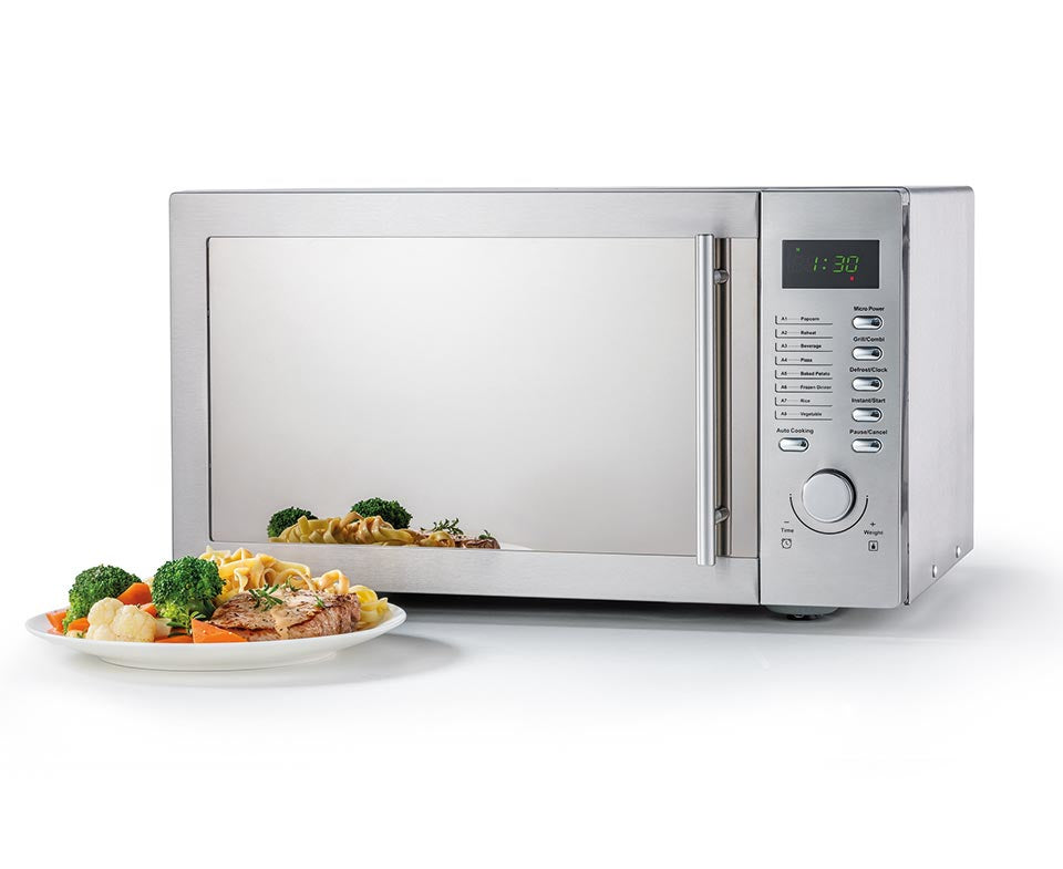 Koenig Kombi-Mikrowelle B01104 – 23 l, Grill, 800 W – Edelstahl