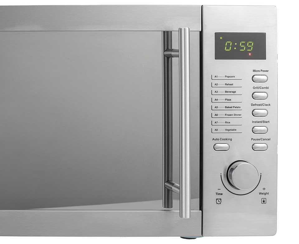 Koenig Kombi-Mikrowelle B01104 – 23 l, Grill, 800 W – Edelstahl