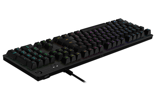 Logitech G G512 – Gaming-Tastatur – Mechanisch, RGB – Kabelgebunden, USB – QWERTY (US-INT) – Graphit