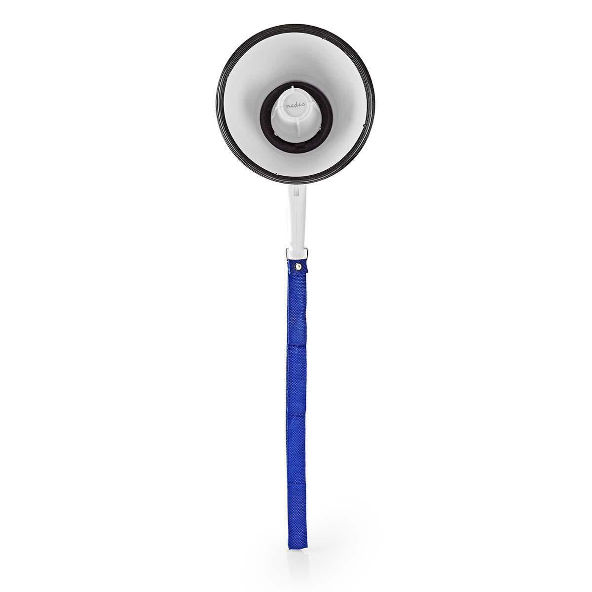 Nedis Megaphon – Party-Lautsprecher – 10 W, 115 dB, 250 m, Batteriebetrieb, Weiss