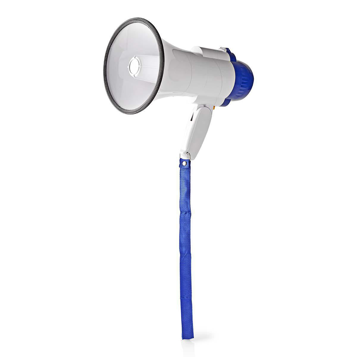 Nedis Megaphon – Party-Lautsprecher – 10 W, 115 dB, 250 m, Batteriebetrieb, Weiss