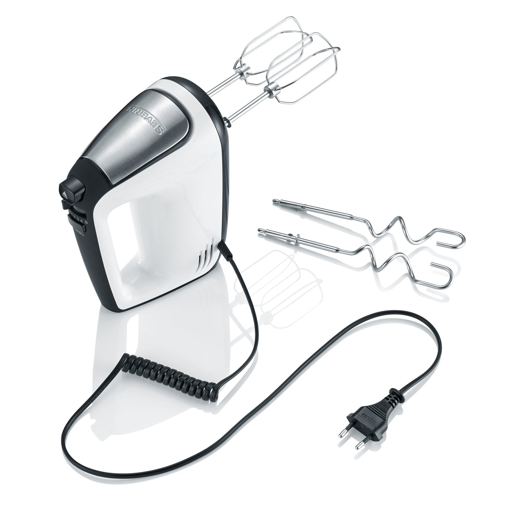 Severin Handmixer HM 3830 – 400 W, 5 Stufen, Kneten & Mixen – Weiss