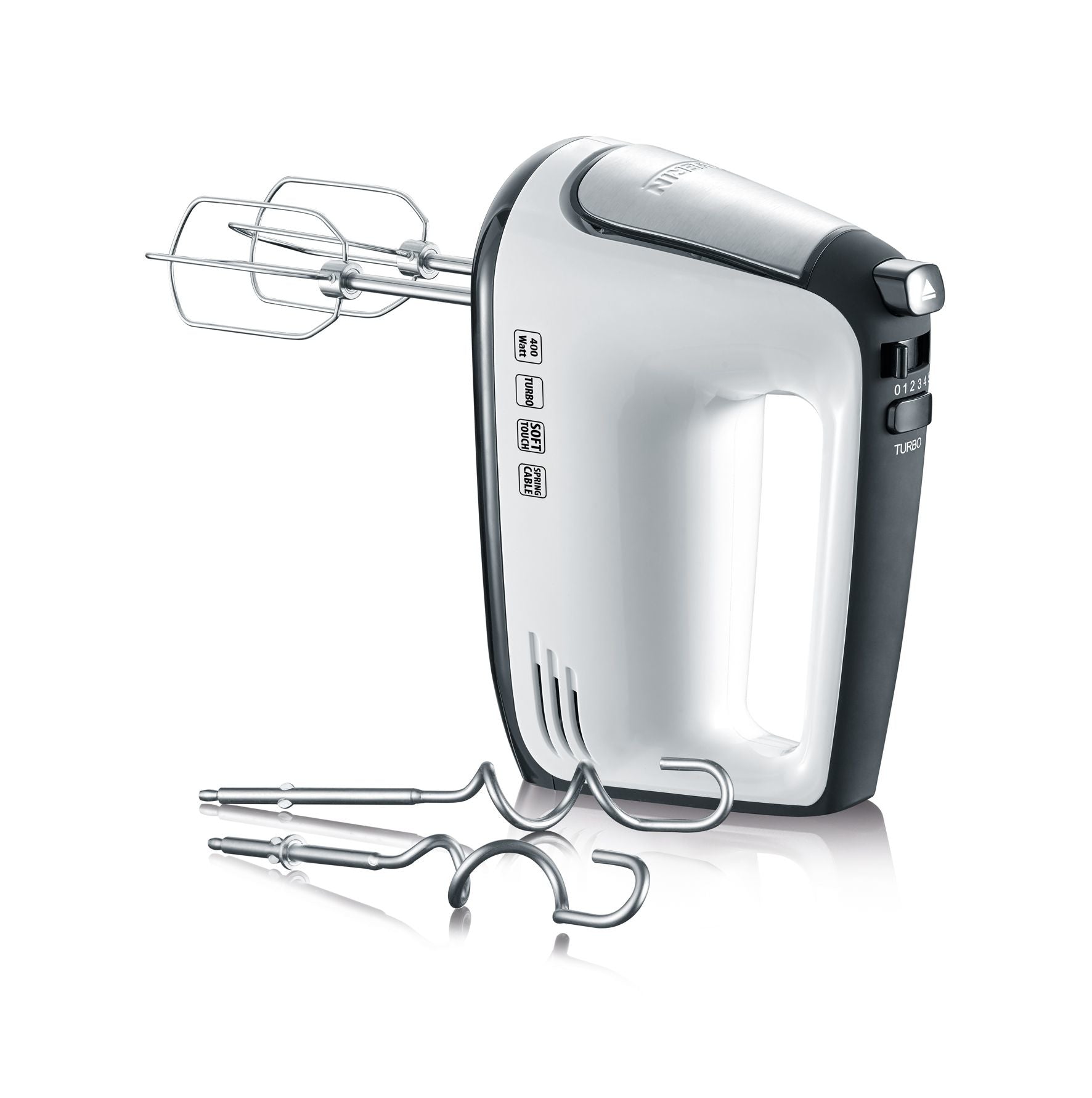 Severin Handmixer HM 3830 – 400 W, 5 Stufen, Kneten & Mixen – Weiss