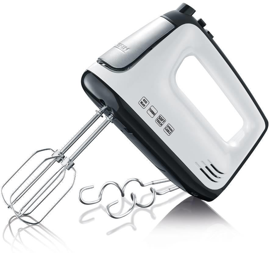 Severin Handmixer HM 3830 – 400 W, 5 Stufen, Kneten & Mixen – Weiss