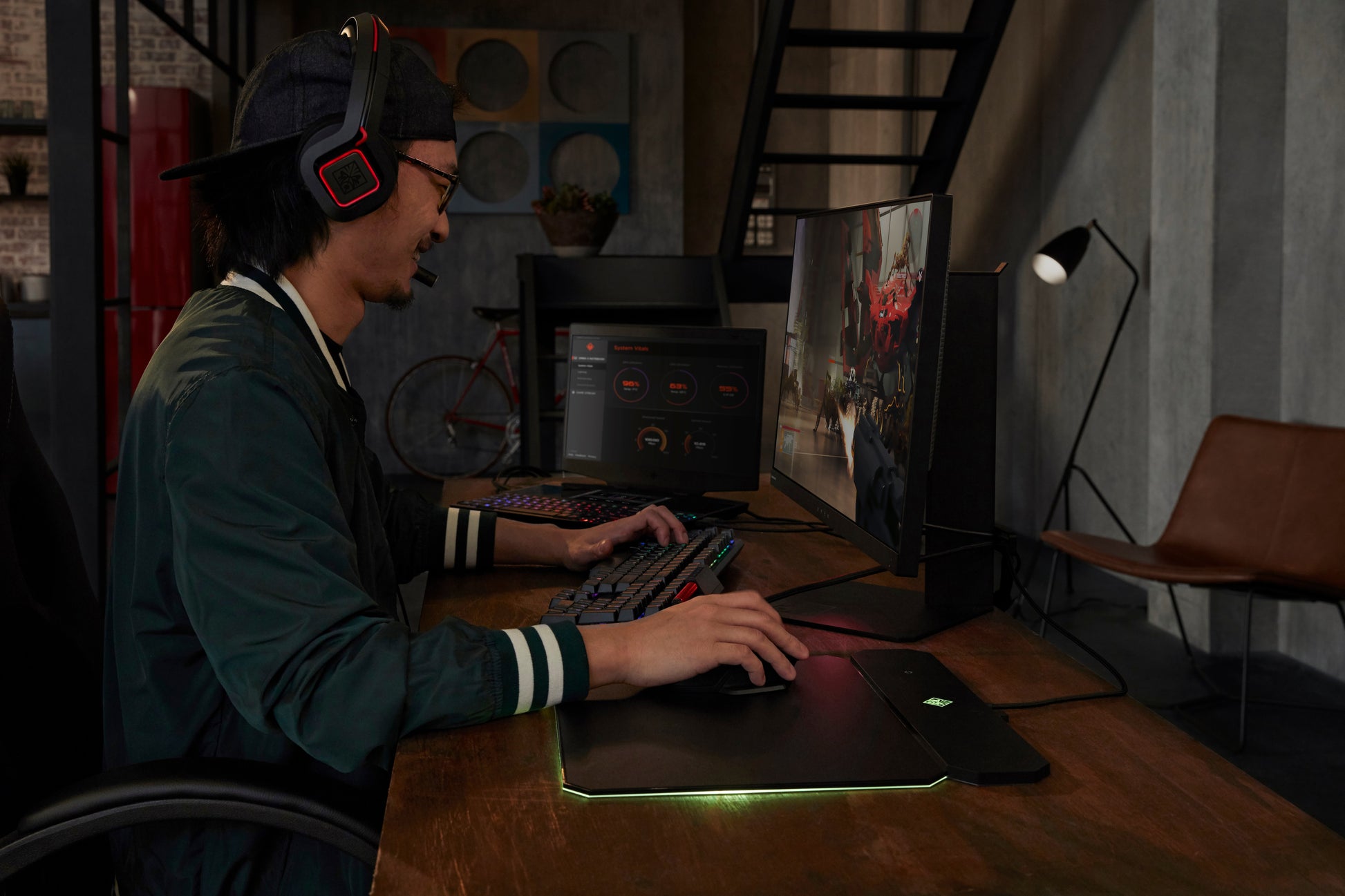 HP OMEN Photon – Gaming-Maus – Kabellos (Bluetooth/2,4 GHz), 16000 DPI, beidhändig, Schwarz