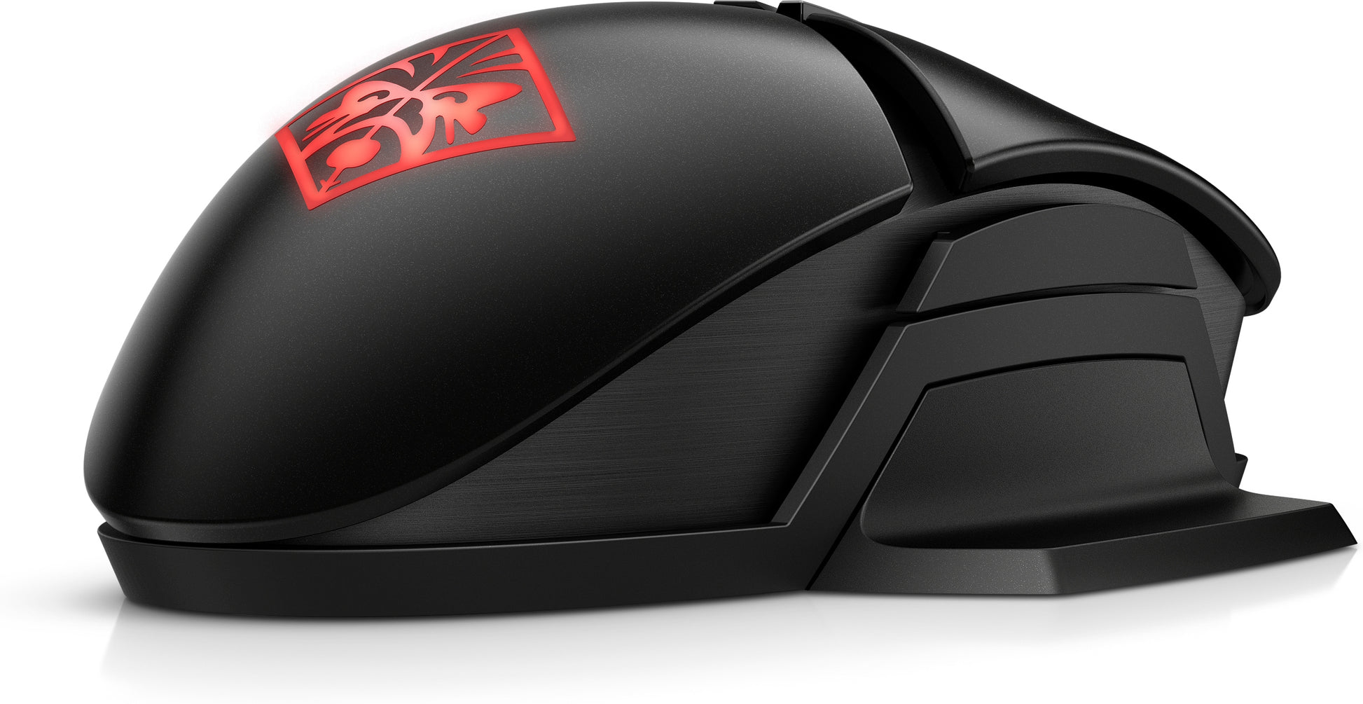 HP OMEN Photon – Gaming-Maus – Kabellos (Bluetooth/2,4 GHz), 16000 DPI, beidhändig, Schwarz