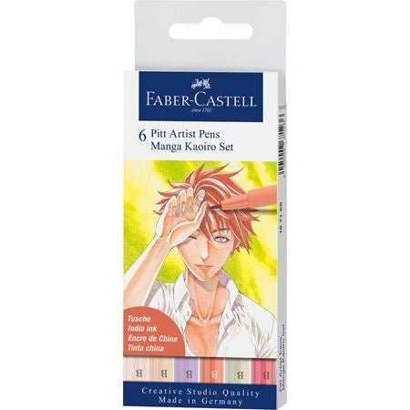 Faber-Castell Filzstifte, wasserfest, 6 Farben