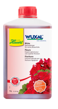 Hauert Blütendünger Konzentrat, Wuxal Blüte, 1 l, Flüssig – für Zimmerpflanzen, Blumen u. a.