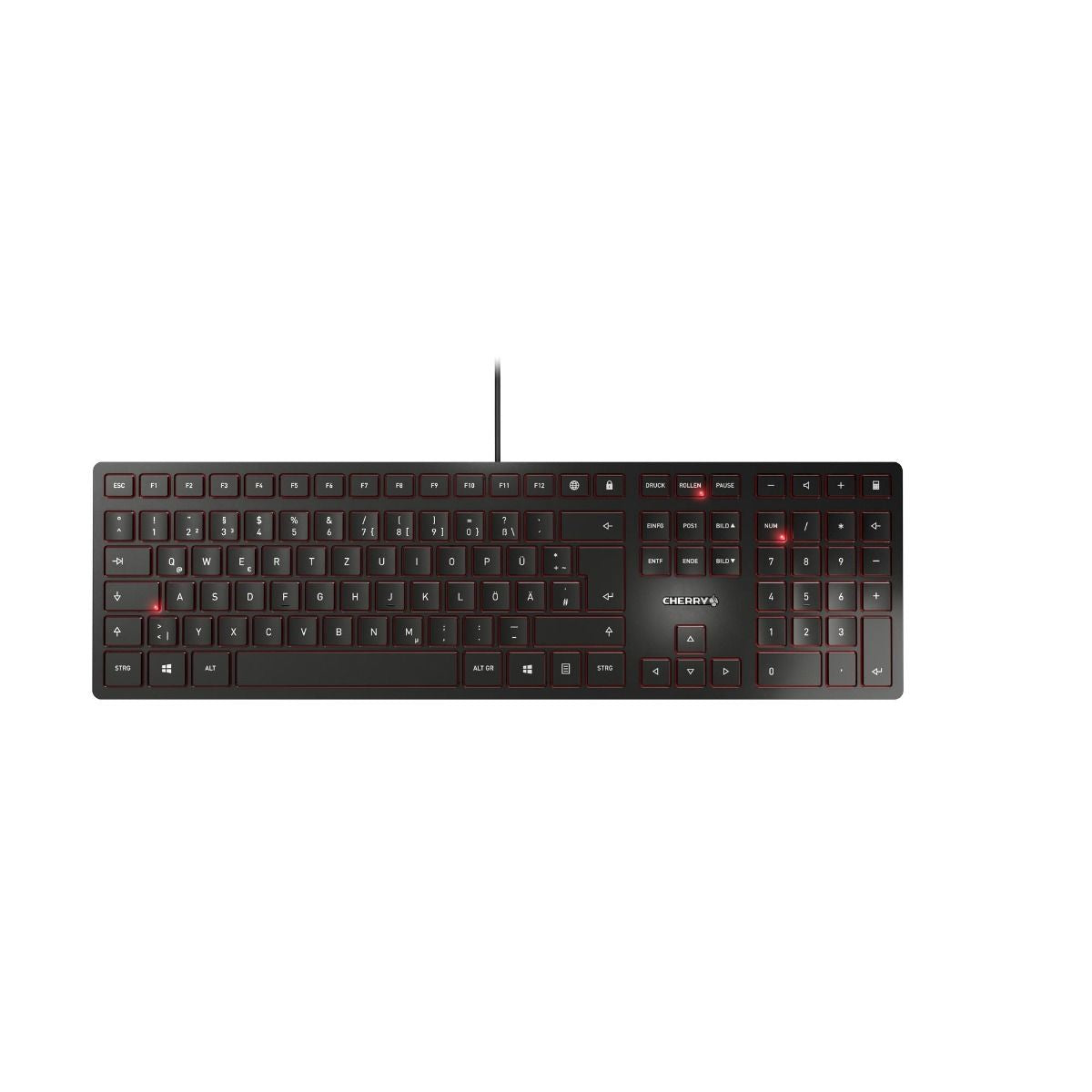 CHERRY KC 6000 SLIM – Tastatur, kabelgebunden (USB), Nordisch-Layout – für Windows