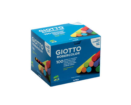 Giotto Robercolor Wandtafelkreide farbig sortiert rund Ø 10 × 80 mm staubfrei – 100 Stück