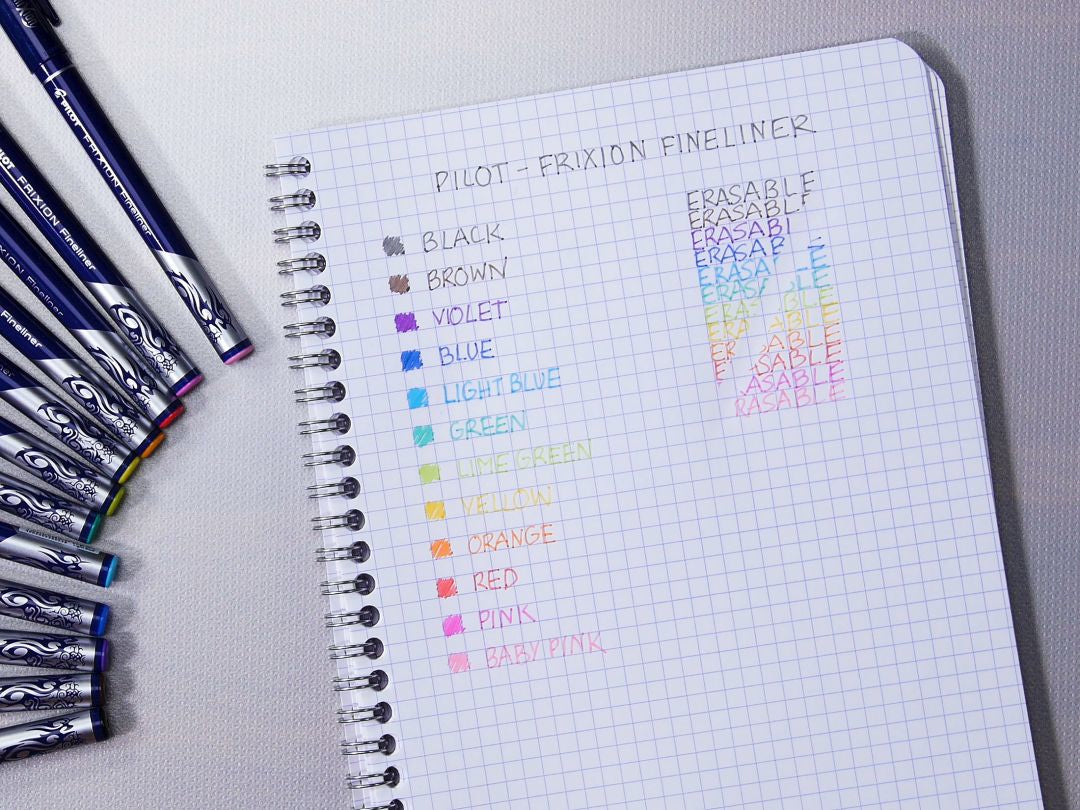 Pilot FriXion Set2Go Fineliner – 8er-Set 1,3 mm – 8 Farben, sortiert
