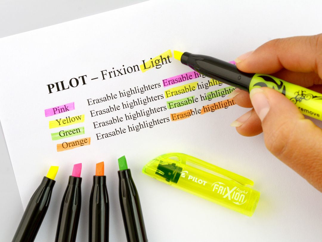 Pilot FriXion Light Textmarker Set 4 Farben – Keilspitze, 3,3 mm, radierbar