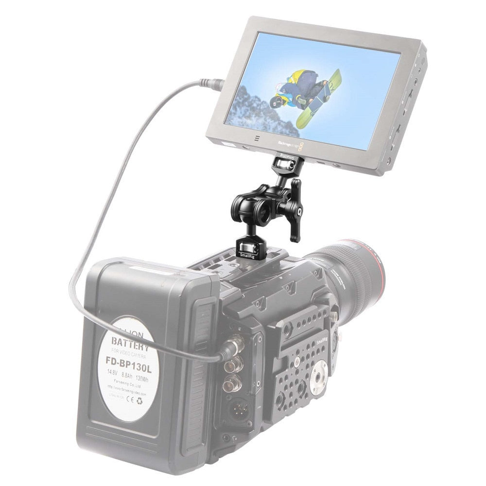 SmallRig 2070 Arm mit Doppel-Kugelköpfen – 1,5 kg, 1/4" Gewinde – für Universal – Schwarz