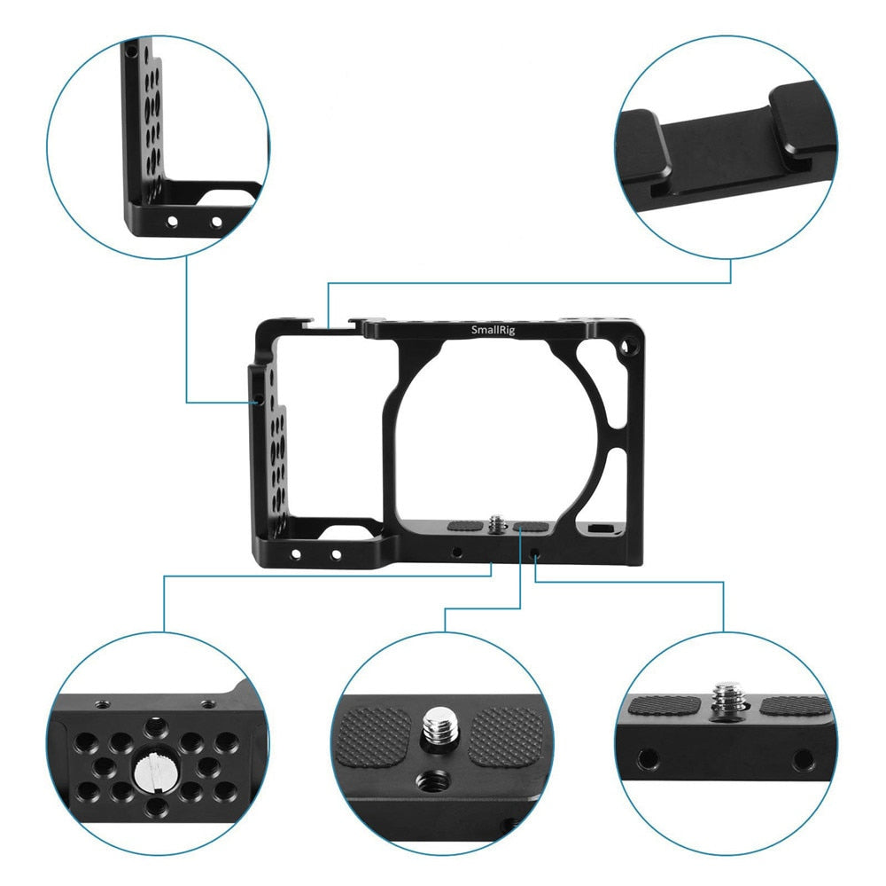 SmallRig 1661 Cage – für Sony A6000, A6300, A6500 und andere – Schwarz
