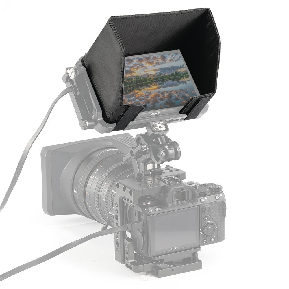 SmallRig VH2269 Sonnenblende – für Atomos Ninja V, Ninja V Cage – Schwarz
