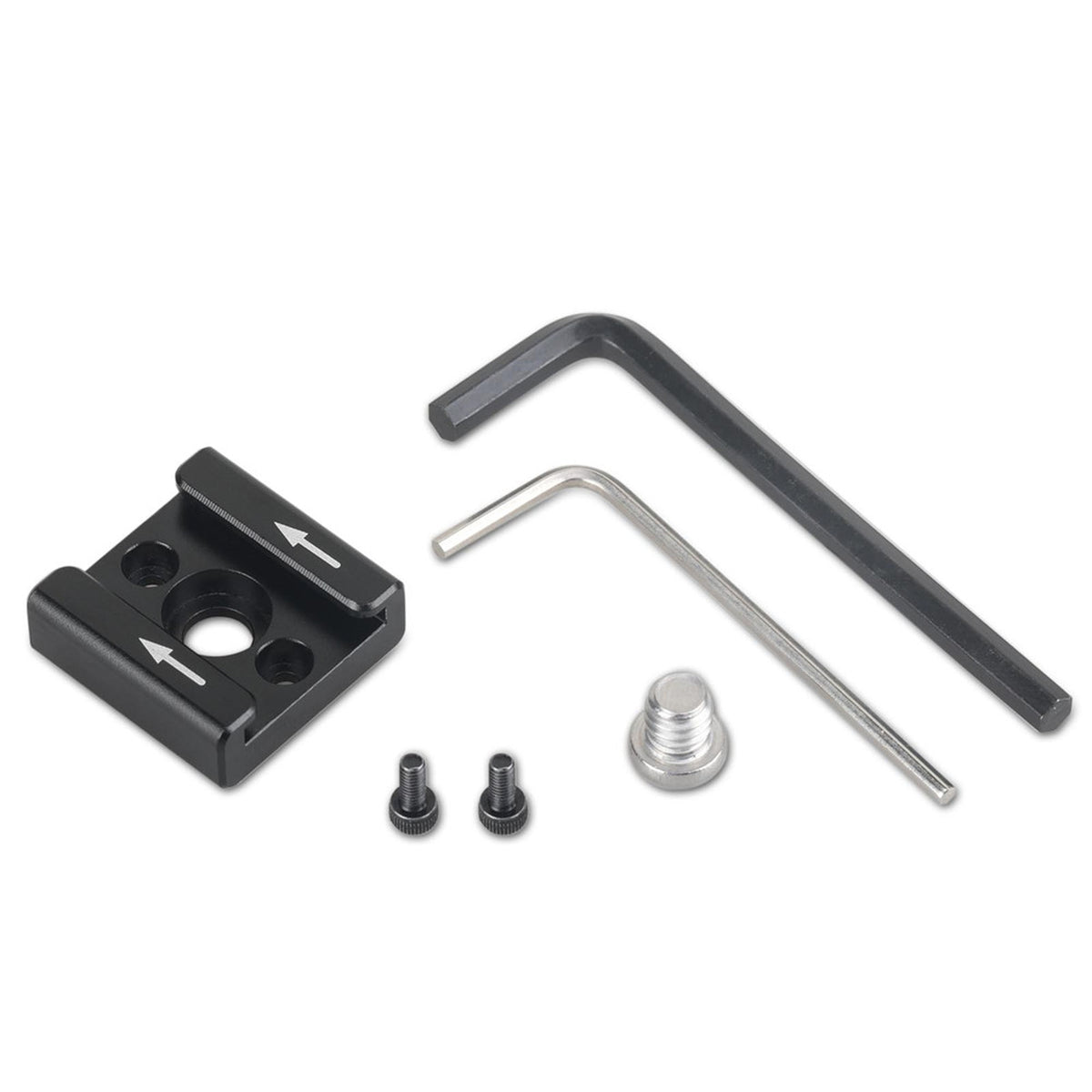 SmallRig 1241 Cold-Shoe-Adapter – Aluminium – für Cold-Shoe-Zubehör – Schwarz