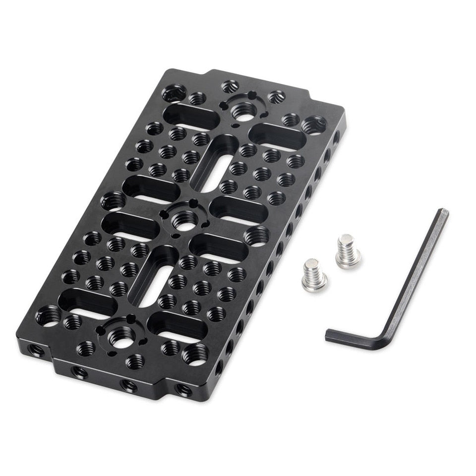 SmallRig 1681 Montageplatte – Aluminium, 83 × 158 × 40 mm – 1/4" & 3/8" Gewinde, Schrauben – Schwarz