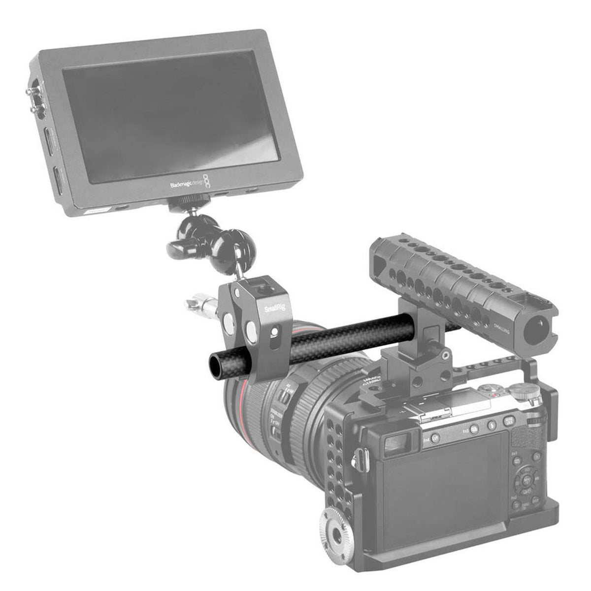 SmallRig 1872 Stange – 15 mm × 150 mm, Kohlefaser – 2er-Pack
