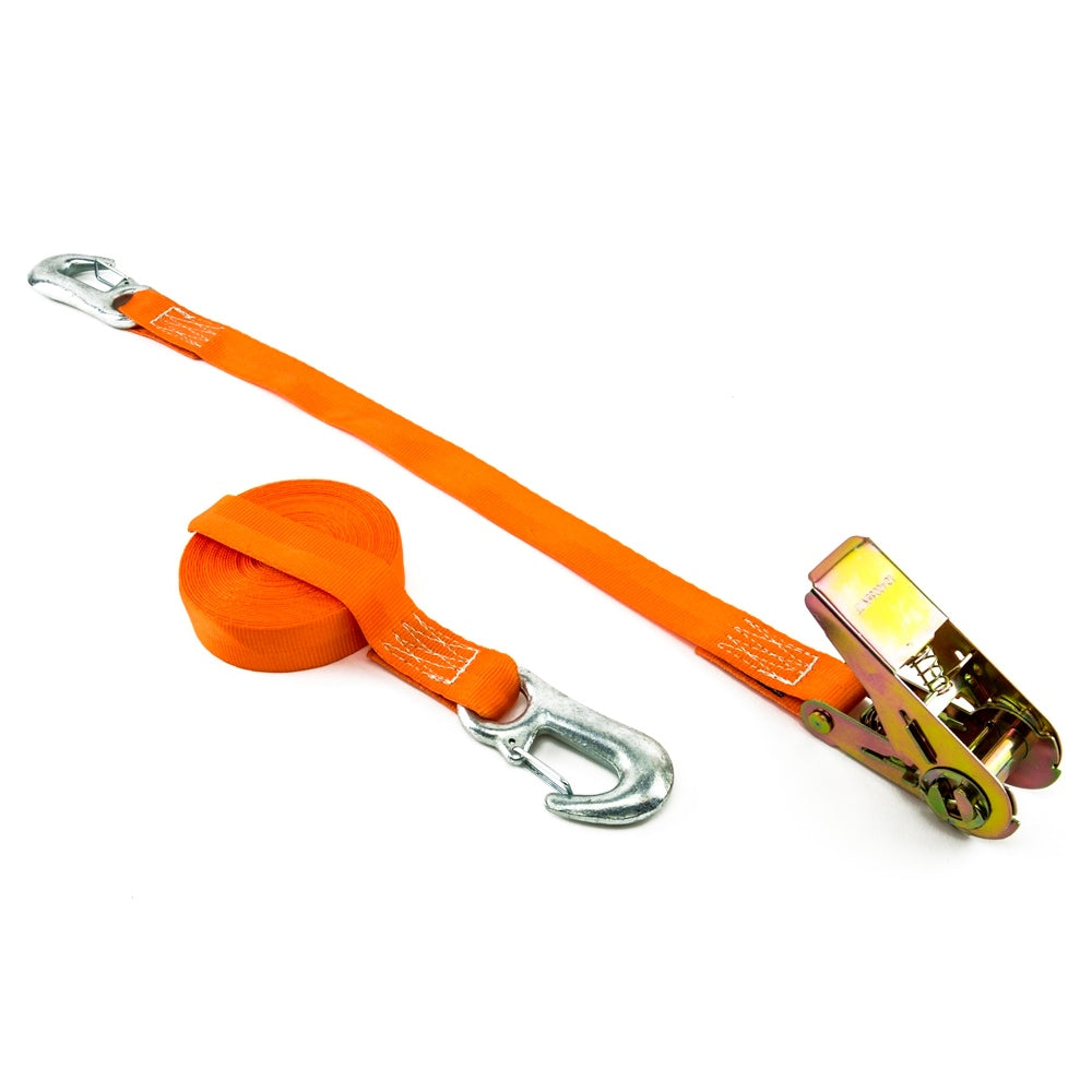 Zurrfix Schlaufenband 6'000 × 25 mm, mit Schnalle, Orange