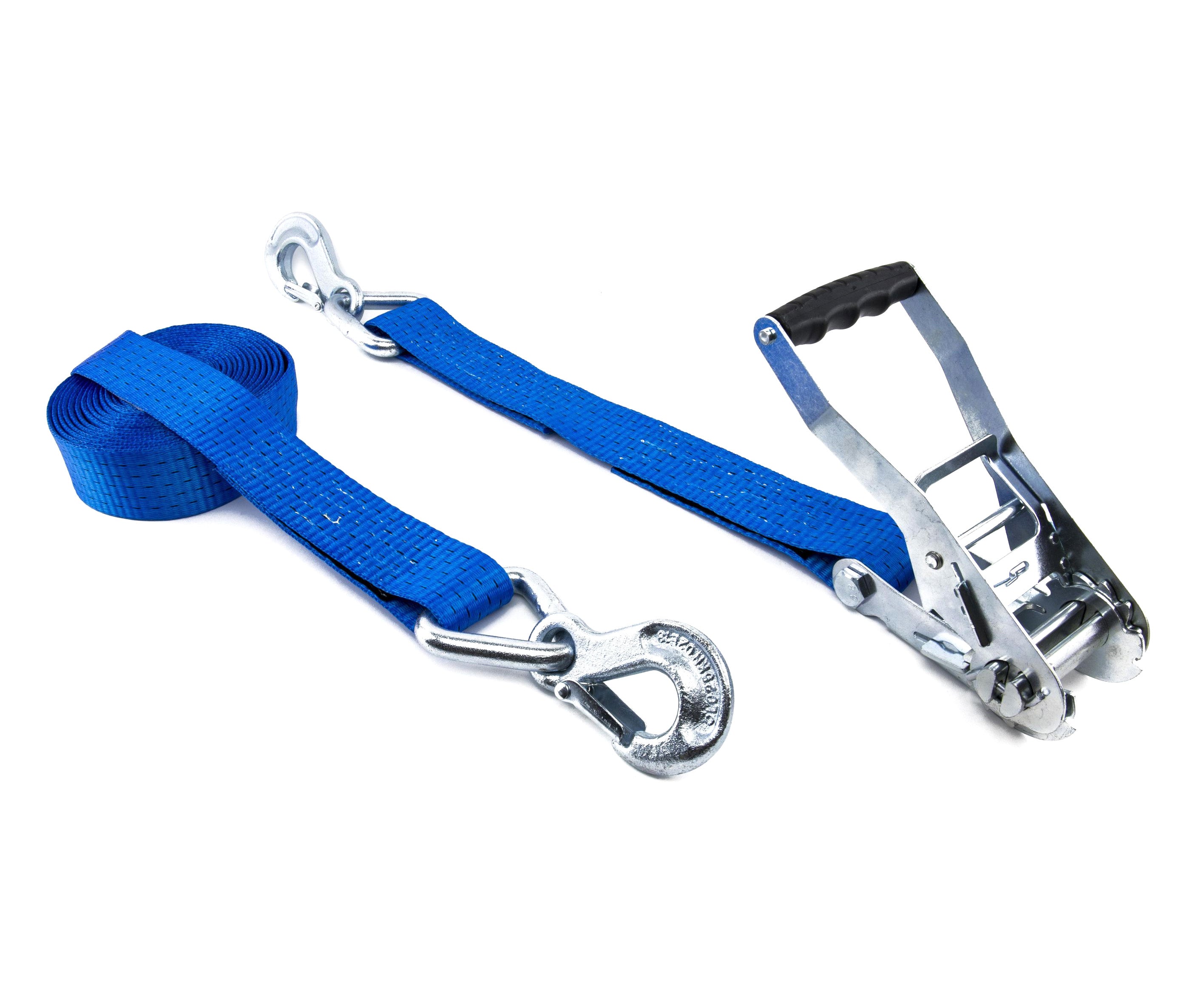 Zurrfix Zurrgurt 50 mm × 10 m, blau, mit Ratsche und Triangelhaken, LC 2500 daN, für Auto