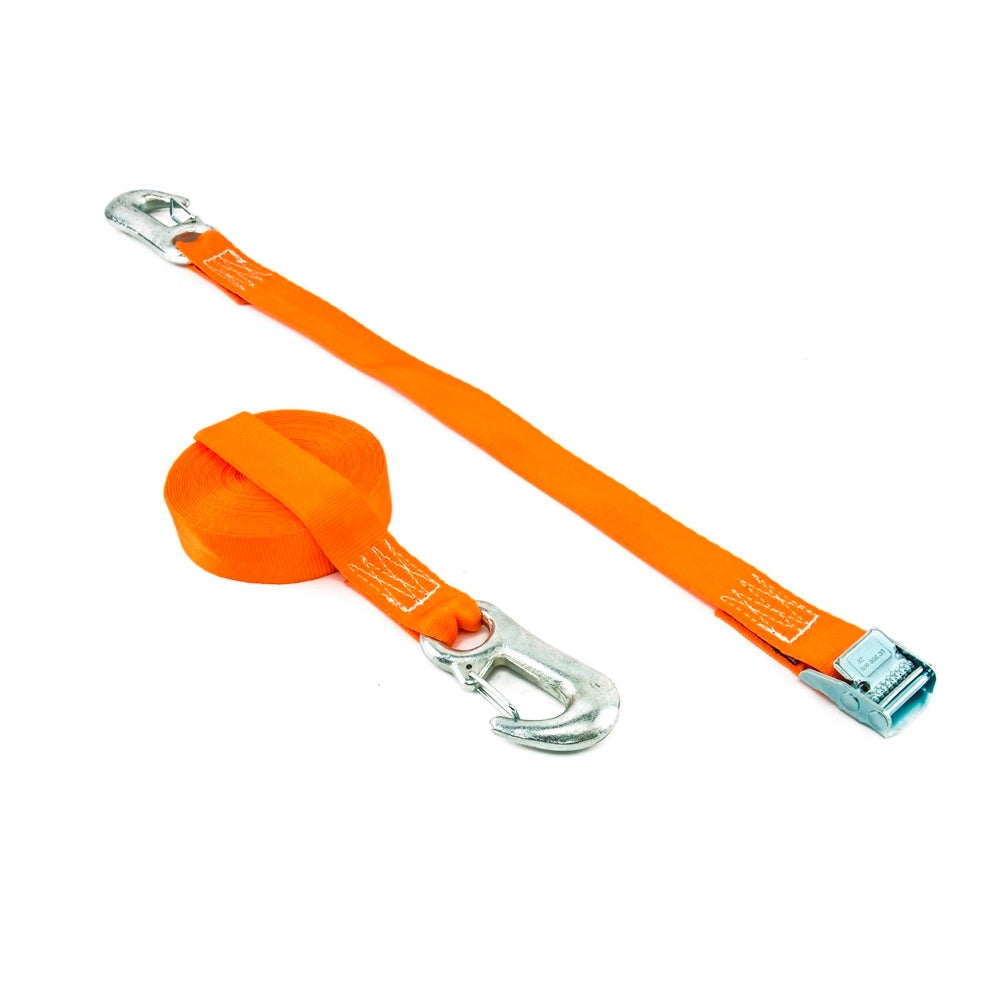 Zurrfix Zurrgurt 4 m × 25 mm, orange, mit Karabiner, LC 400 daN