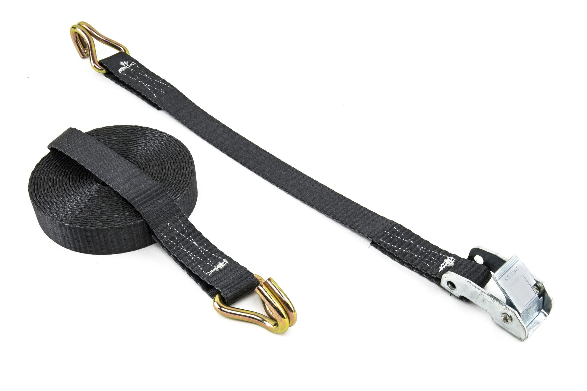 Zurrfix Zurrgurt 25 mm × 4 m, Schwarz, Doppelspitzhaken