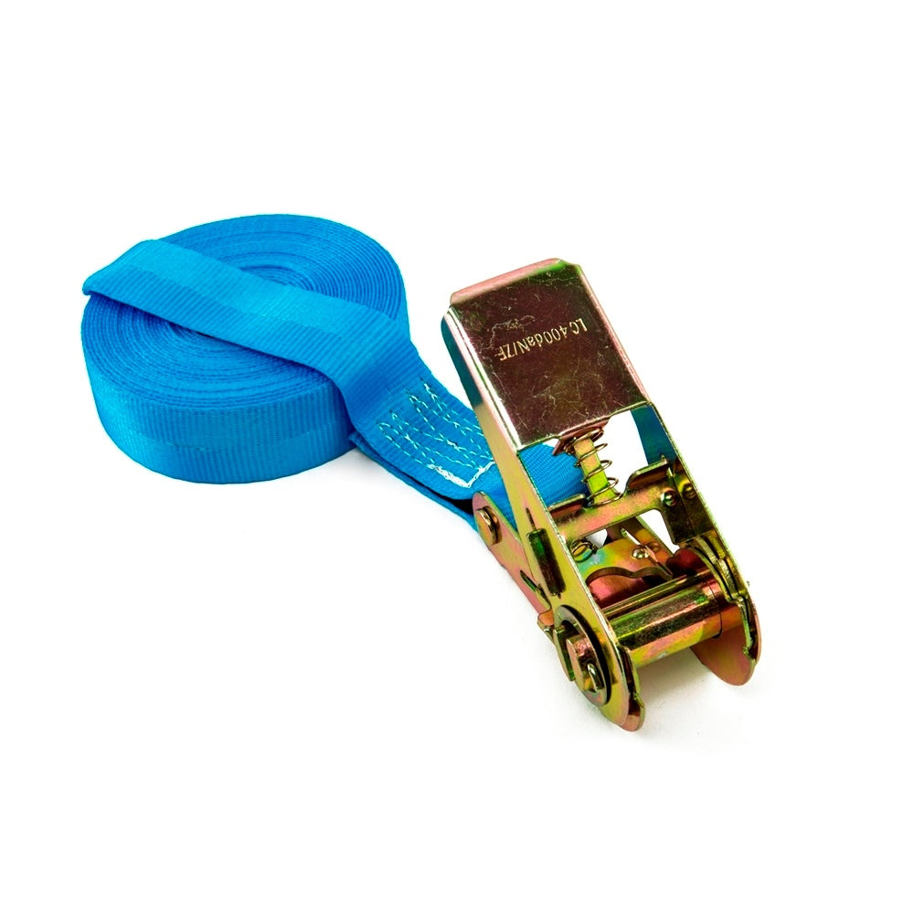 Zurrfix Umreifungsgurt 25 mm × 8 m, blau, mit Ratsche, Tragkraft 81,6 kg