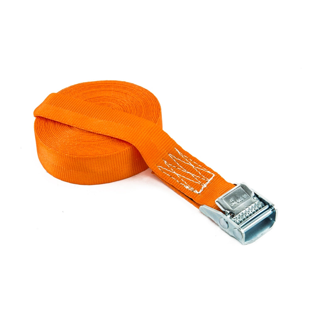 Zurrfix Umreifungsband 25 mm × 6 m, orange, mit Metall-Klemmschloss, für Auto