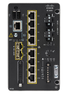 Cisco Catalyst IE3400 – Managed Switch – 8×GbE, 2×SFP, L2, 19" Rack