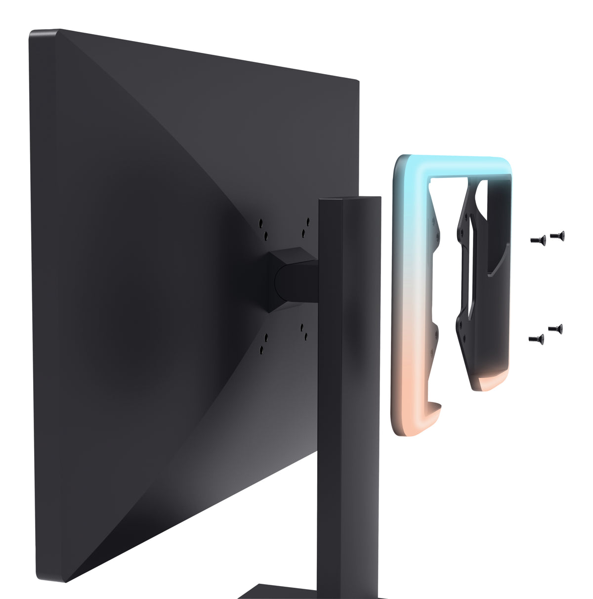 Trust GXT907 Vybz – Monitor-Hintergrundbeleuchtung, RGB, dimmbar, VESA, Schwarz