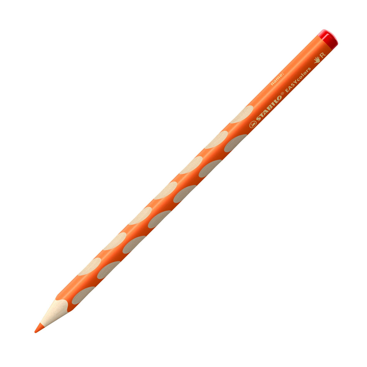 STABILO Easycolors Buntstift für Rechtshänder – Einzelstift Orange, Dreikant, Mine Ø 4,2 mm