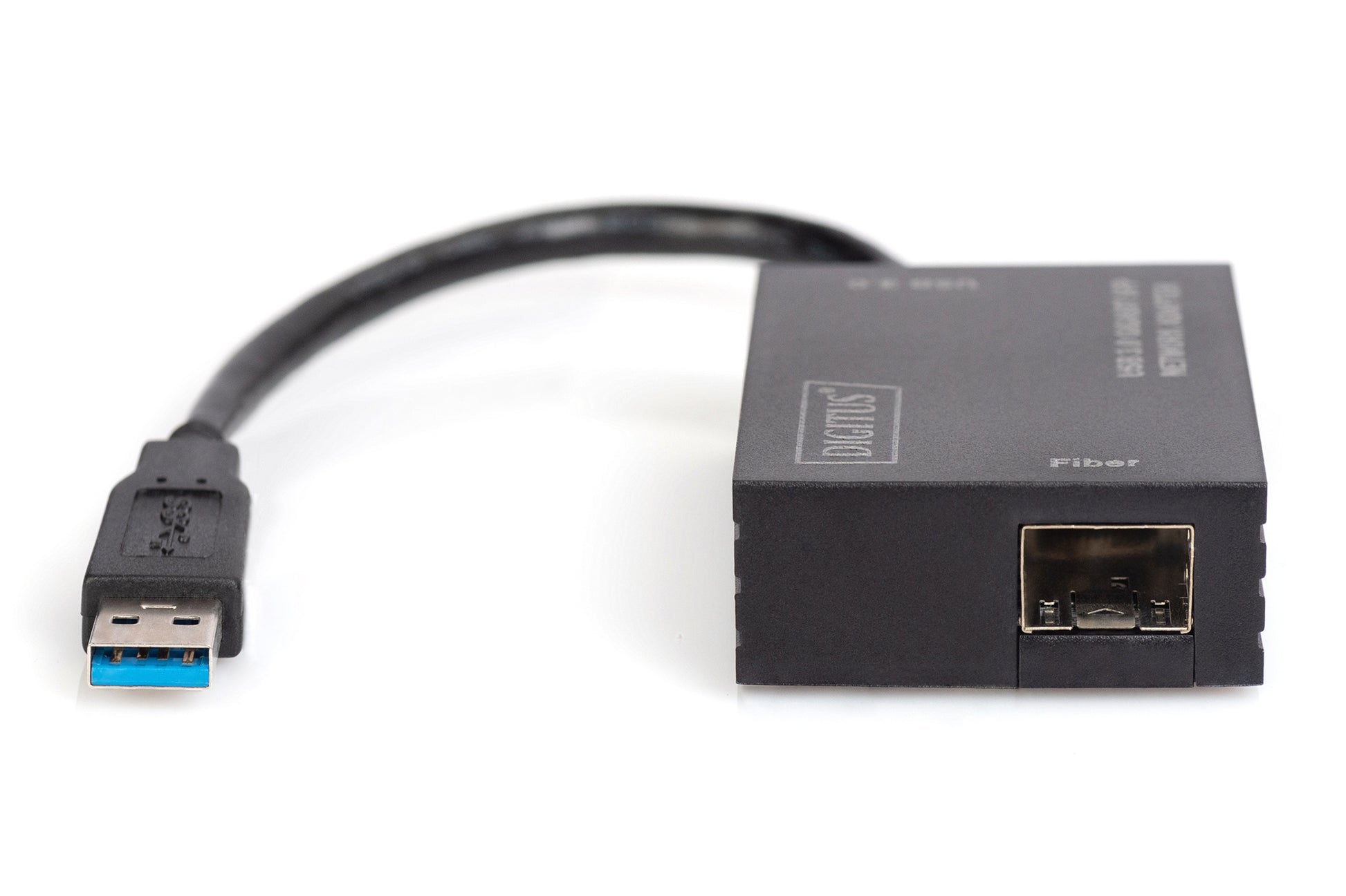 Digitus Netzwerkadapter USB-A zu SFP – 1 Gbit/s, USB 3.2 Gen 1 (5 Gbit/s), 0,17 m – Schwarz