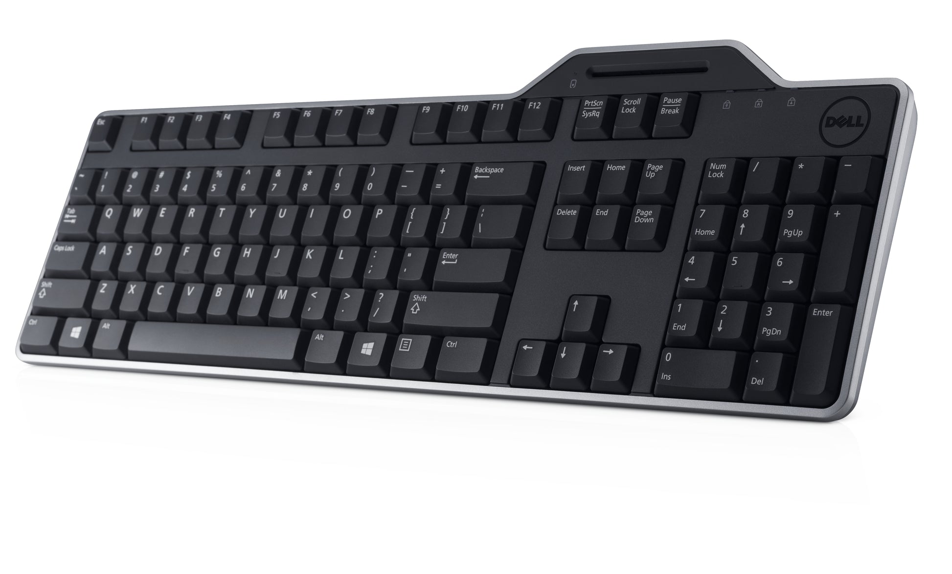 Dell Pro Smartcard KB813 – Tastatur – kabelgebunden – USB – QWERTY (US-INT) – Smartcard-Leser – schwarz