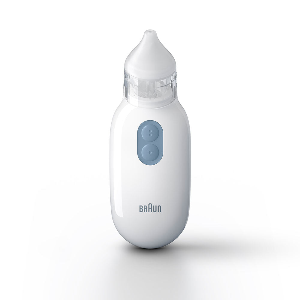 Braun Nasensauger BNA 100 – elektrisch, Akku – abnehmbare, spülmaschinenfeste Spitzen – weiss