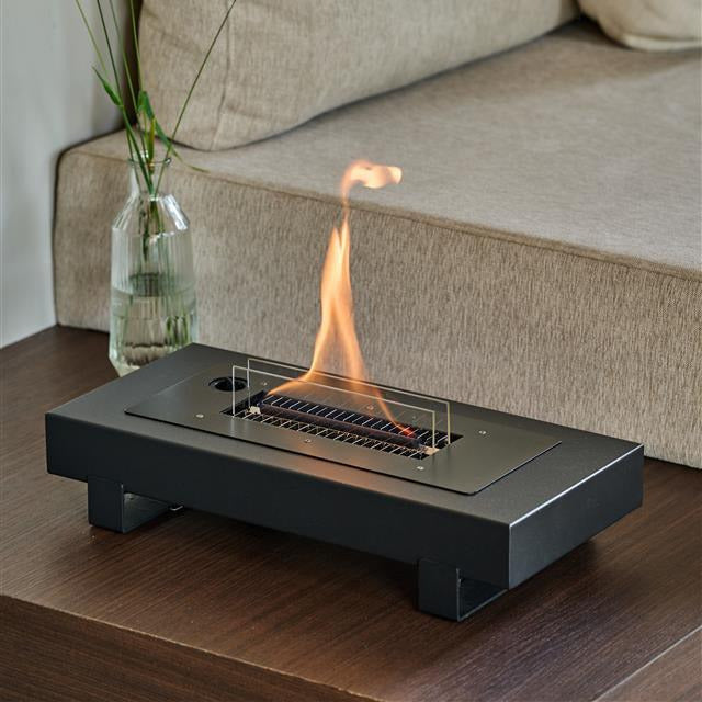 Tenderflame Table Mountain Tischkamin – 50 × 23 × 10 cm – Stahl, Schwarz